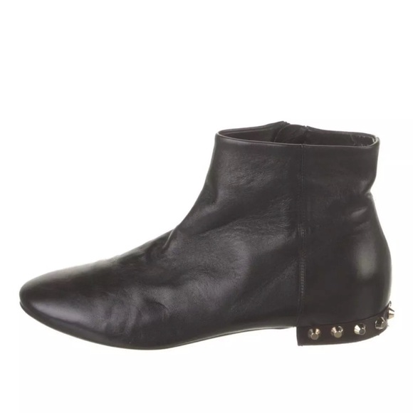 BALENCIAGA studded ankle boots. Black leather size 9, but runs a size small - Picture 2 of 5